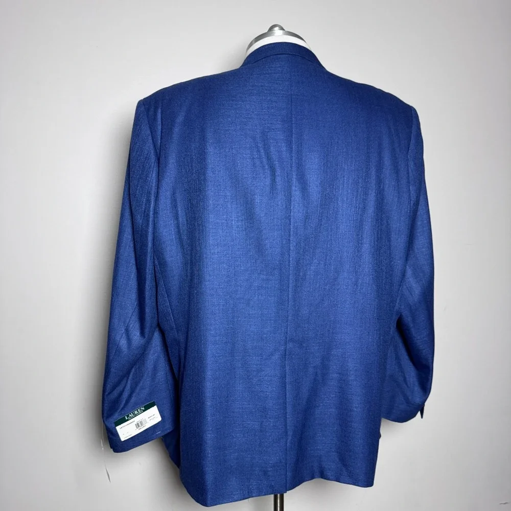 Lauren Ralph Lauren Blazer Mens 58L Bright Navy Solid Ultraflex Sport Coat